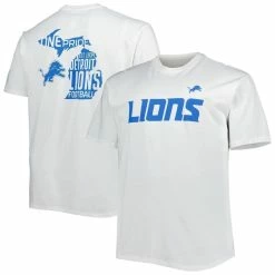 Fanatics Branded Men's White Detroit Lions Big & Tall Hometown Collection Hot Shot T-Shirt