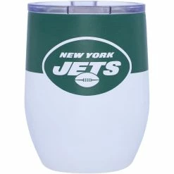 Logo Brands New York Jets 16oz. Colorblock Stainless Steel Curved Tumbler