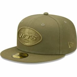New Era Men's Olive New York Jets Color Pack 59FIFTY Fitted Hat