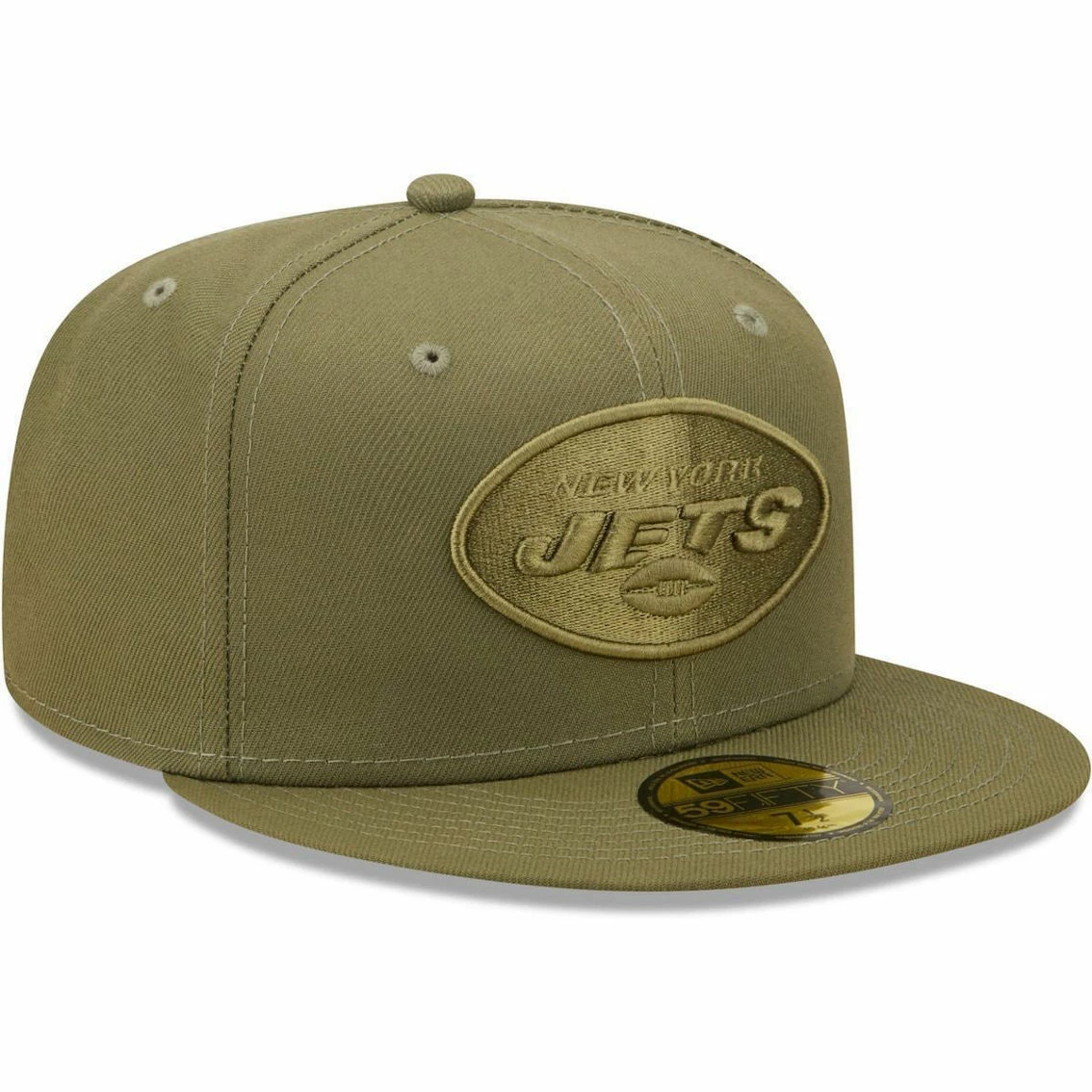 New Era Men's Olive New York Jets Color Pack 59FIFTY Fitted Hat - Image 4