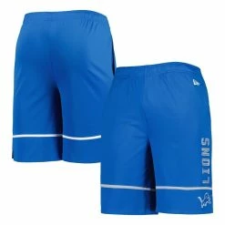 New Era Men's Blue Detroit Lions Combine Authentic Rusher Training Shorts