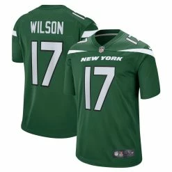 Nike Men's Garrett Wilson Green New York Jets Player Game Jersey