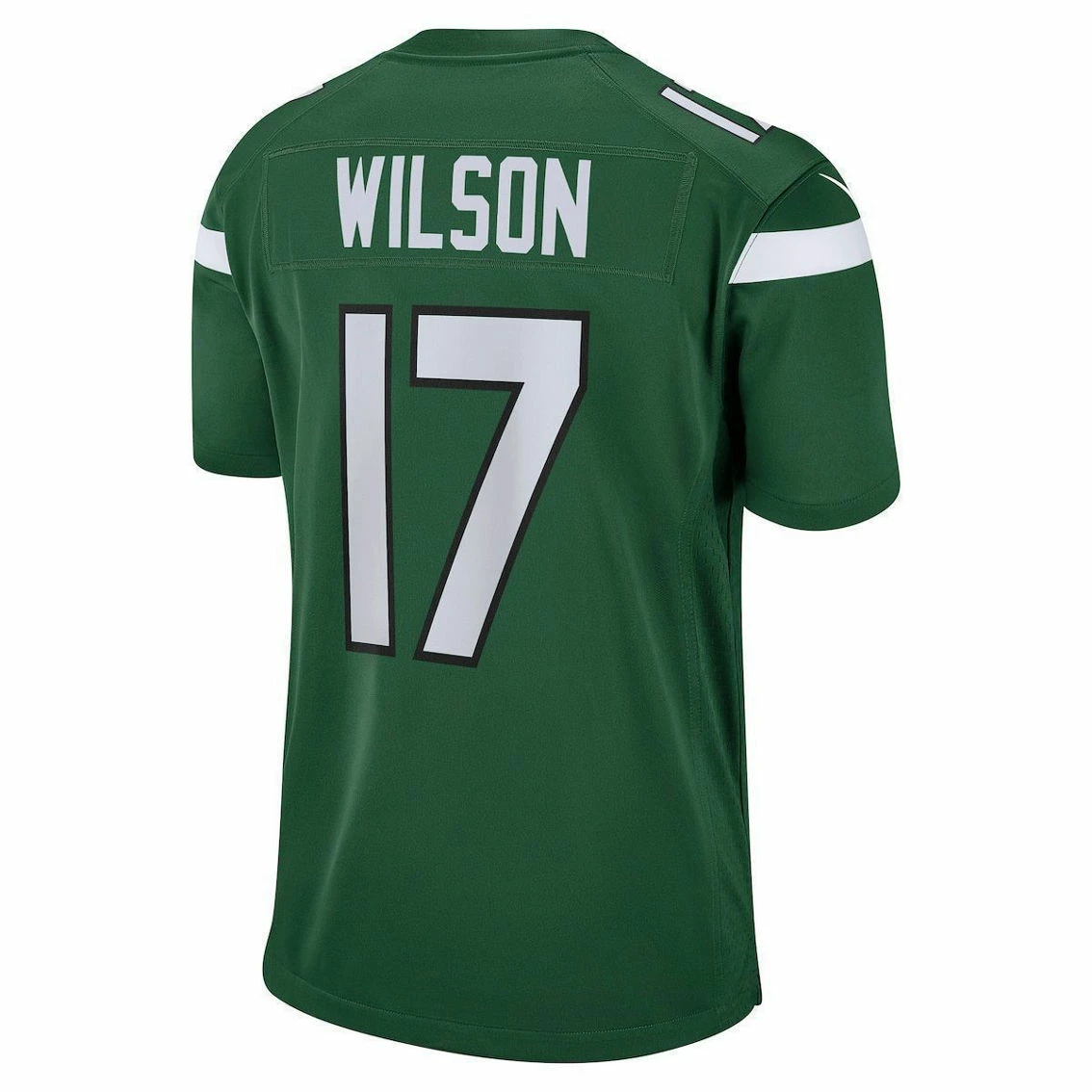 Nike Men's Garrett Wilson Green New York Jets Player Game Jersey - Image 4