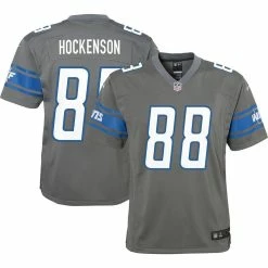 Nike Youth T.J. Hockenson Silver Detroit Lions Team Game Jersey