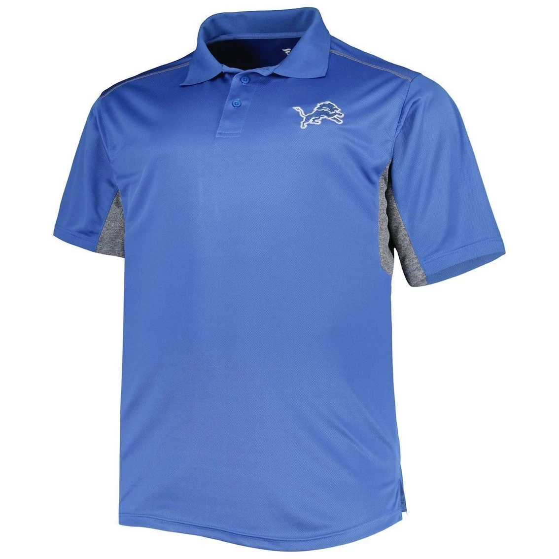 Profile Men's Blue Detroit Lions Big & Tall Team Color Polo - Image 3