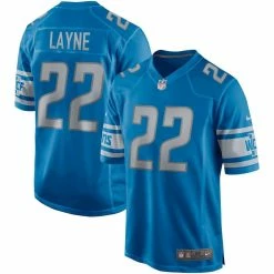 Nike Men's Bobby Layne Blue Detroit Lions Game Retired Player Jersey