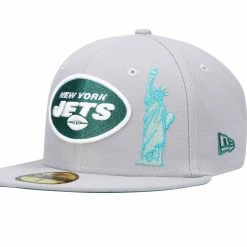 New Era Men's Gray New York Jets City Describe 59FIFTY Fitted Hat