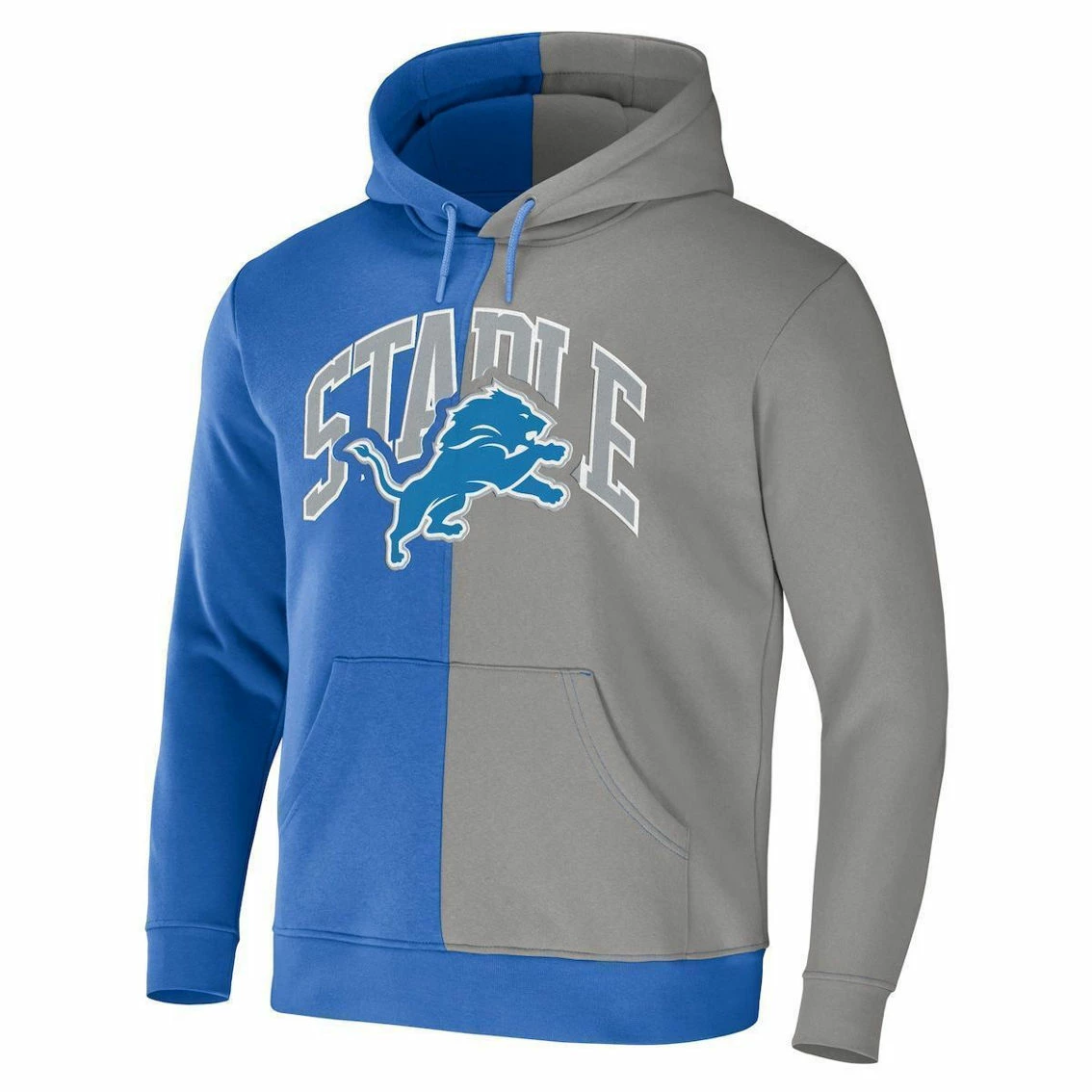 Staple Men's NFL X Blue Detroit Lions Split Logo Pullover Hoodie - Image 3