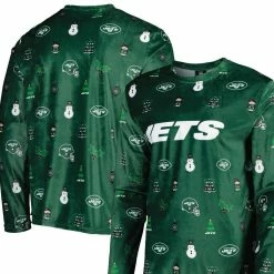 FOCO Men's Green New York Jets Ugly Sweater Long Sleeve T-Shirt