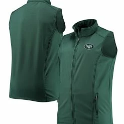 Dunbrooke Men's Green New York Jets Big & Tall Archer Softshell Full-Zip Vest