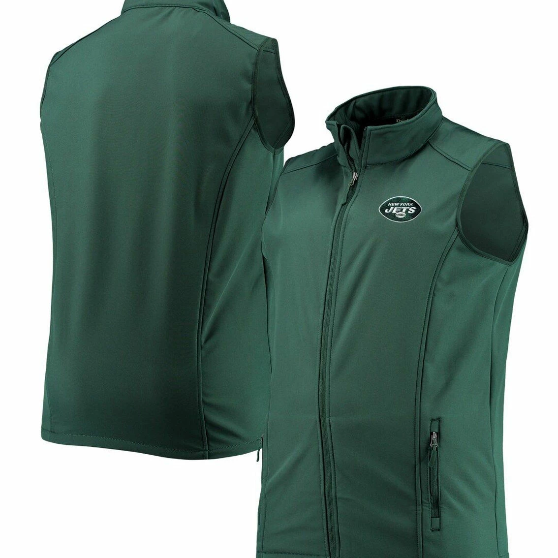 Dunbrooke Men's Green New York Jets Big & Tall Archer Softshell Full-Zip Vest - Image 2