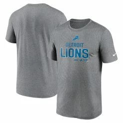 Nike Men's Heathered Gray Detroit Lions Legend Community Performance T-Shirt