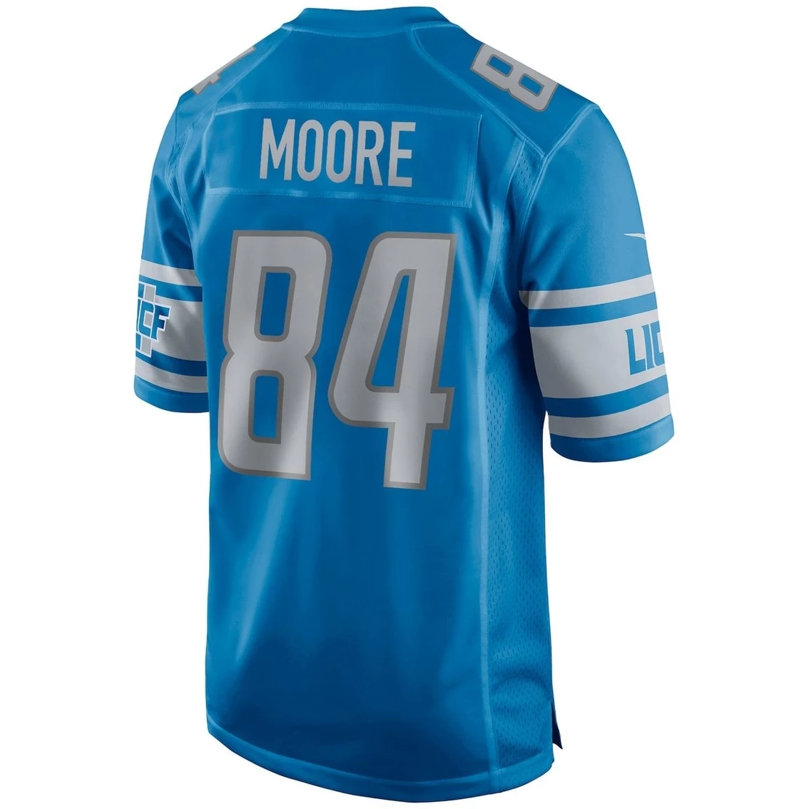 Nike Men's Herman Moore Blue Detroit Lions Game Retired Player Jersey - Image 4