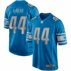 Nike Men's Dick LeBeau Blue Detroit Lions Game Retired Player Jersey
