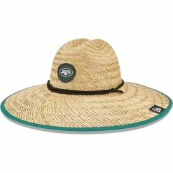 New Era Men's Natural New York Jets 2020 NFL Summer Sideline Official Straw Hat