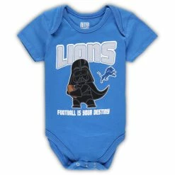 Outerstuff Newborn Blue Detroit Lions Star Wars Stay On Target Bodysuit