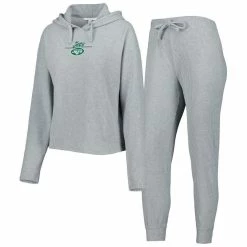 WEAR By Erin Andrews Women's Heathered Gray New York Jets Pullover Hoodie & Pants Lounge Set