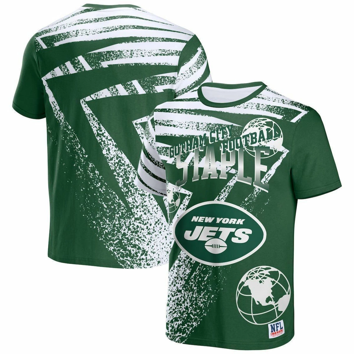 Staple Men's NFL X Green New York Jets All Over Print T-Shirt