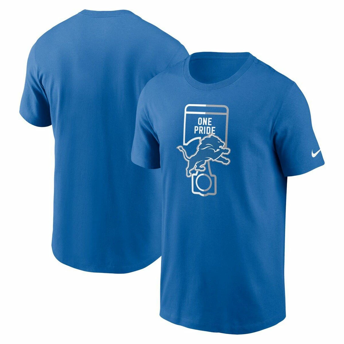 Nike Men's Blue Detroit Lions Essential Local Phrase T-Shirt - Image 2