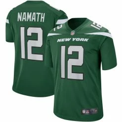 Nike Men's Joe Namath Gotham Green New York Jets Game Retired Player Jersey