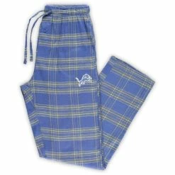 Concepts Sport Men's Blue/Silver Detroit Lions Big And Tall Ultimate Flannel Pajama Pants