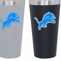 The Memory Company Detroit Lions Team Color 2-Pack 16oz. Pint Glass Set