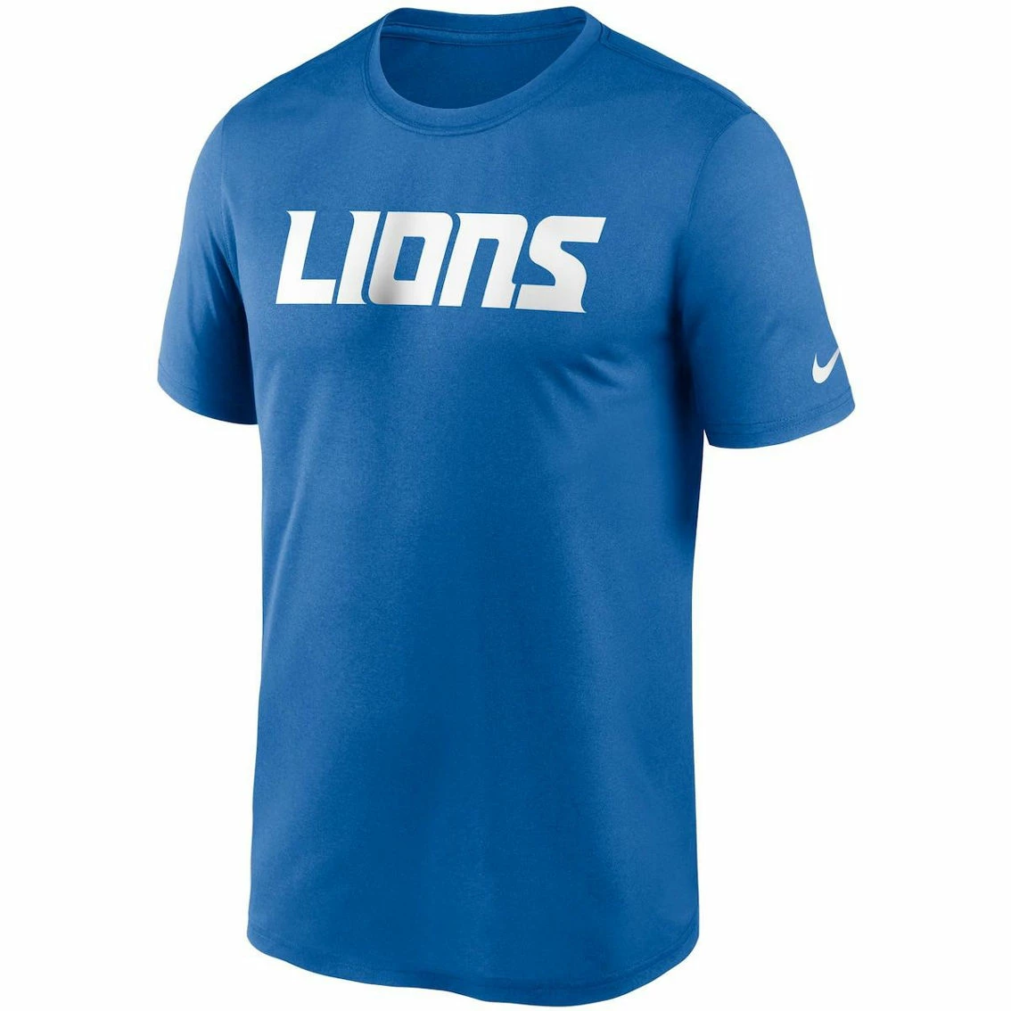 Nike Men's Blue Detroit Lions Wordmark Legend Performance T-Shirt - Image 3