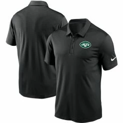 Nike Men's Black New York Jets Fan Gear Franchise Team Performance Polo