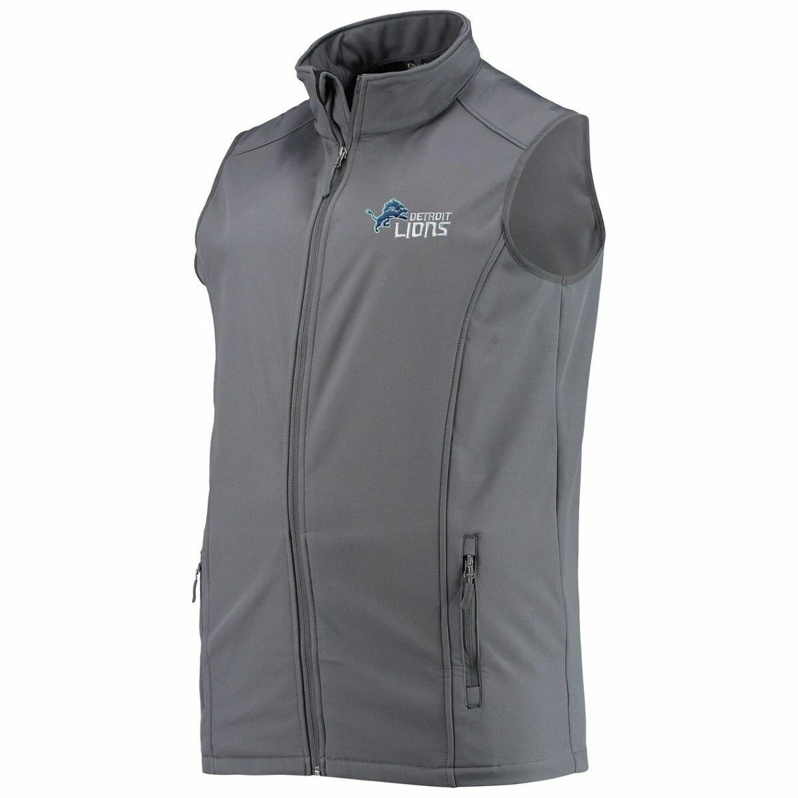 Dunbrooke Men's Graphite Detroit Lions Big & Tall Archer Softshell Full-Zip Vest - Image 3