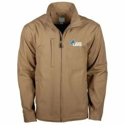 Dunbrooke Men's Tan Detroit Lions Journey Workwear Tri-Blend Full-Zip Jacket