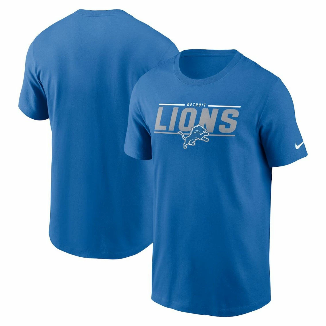 Nike Men's Blue Detroit Lions Muscle T-Shirt - Image 2