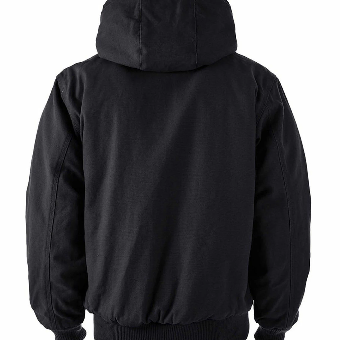 Dunbrooke Men's Black New York Jets Big & Tall Dakota Canvas Hoodie Full-Zip Jacket - Image 4