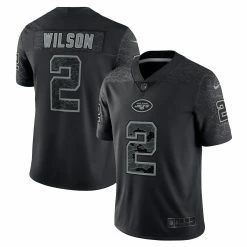 Nike Men's Zach Wilson Black New York Jets RFLCTV Limited Jersey