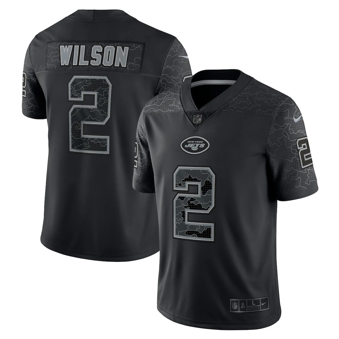 Nike Men's Zach Wilson Black New York Jets RFLCTV Limited Jersey