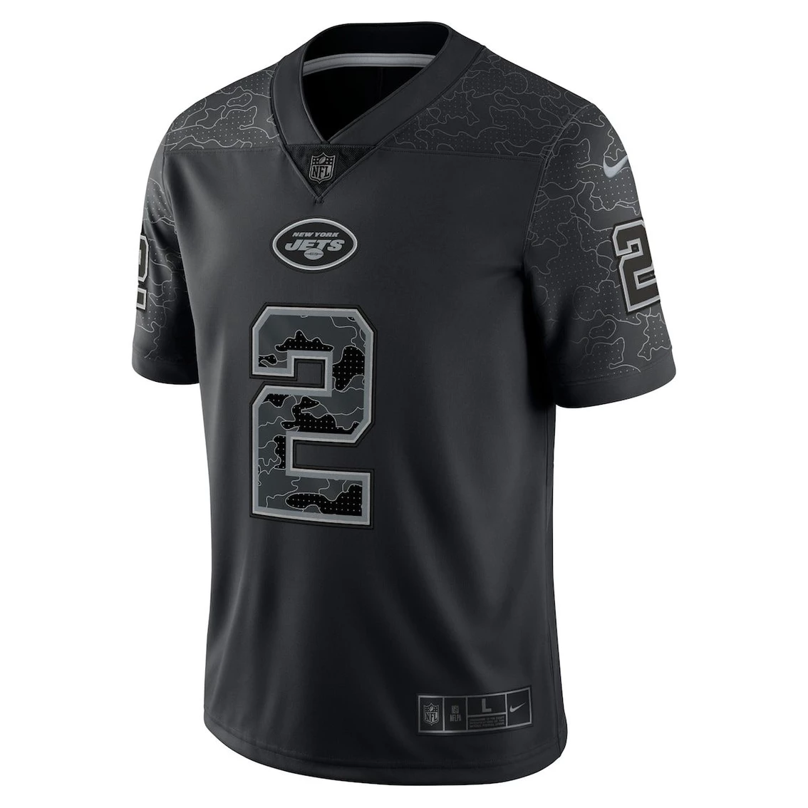 Nike Men's Zach Wilson Black New York Jets RFLCTV Limited Jersey - Image 4