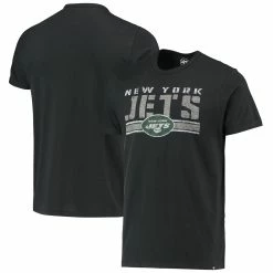 '47 Men's Black New York Jets Team Stripe T-Shirt