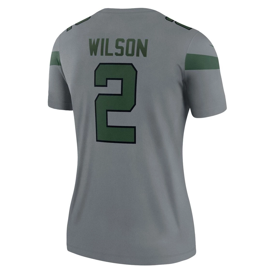 Nike Women's Zach Wilson Gray New York Jets Inverted Legend Jersey - Image 4