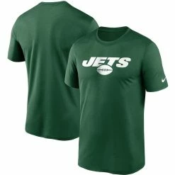 Nike Men's Green New York Jets Wordmark Legend Performance T-Shirt