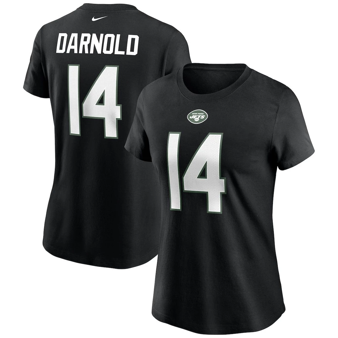 Nike Women's Sam Darnold Black New York Jets Name & Number T-Shirt