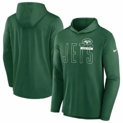 Nike Men's Green New York Jets Performance Team Pullover Hoodie