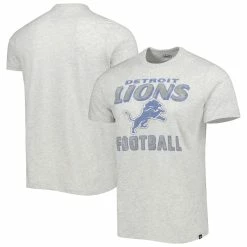 '47 Men's Heathered Gray Detroit Lions Brand Dozer Franklin T-Shirt