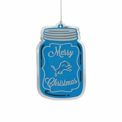 FOCO Detroit Lions Flat Mason Jar Ornament
